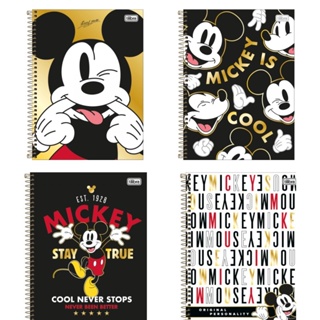 Caderno Universitário Mickey 1 Matéria Tilibra Capa Dura 80 folhas