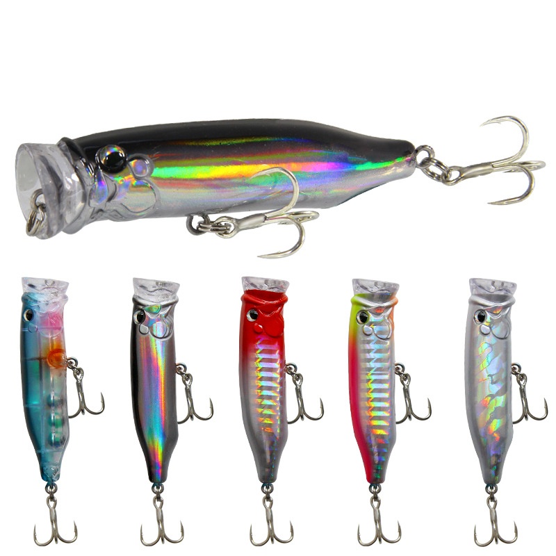 Nova Isca Popper Lure 7cm/9.4g Flutuante De Água Do Mar Pesca Doce