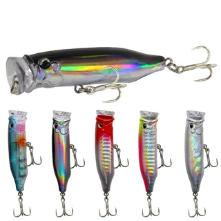 Nova Isca Popper Lure 7cm/9.4g Flutuante De Água Do Mar Pesca Doce