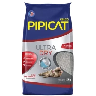 Areia Sanitária Kelco Pipicat Ultra Dry Grãos Ultrafinos 12Kg