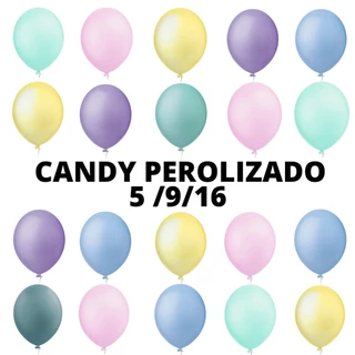 Bexiga Balão Candy Collor Perolizado 5 / 9 / 16