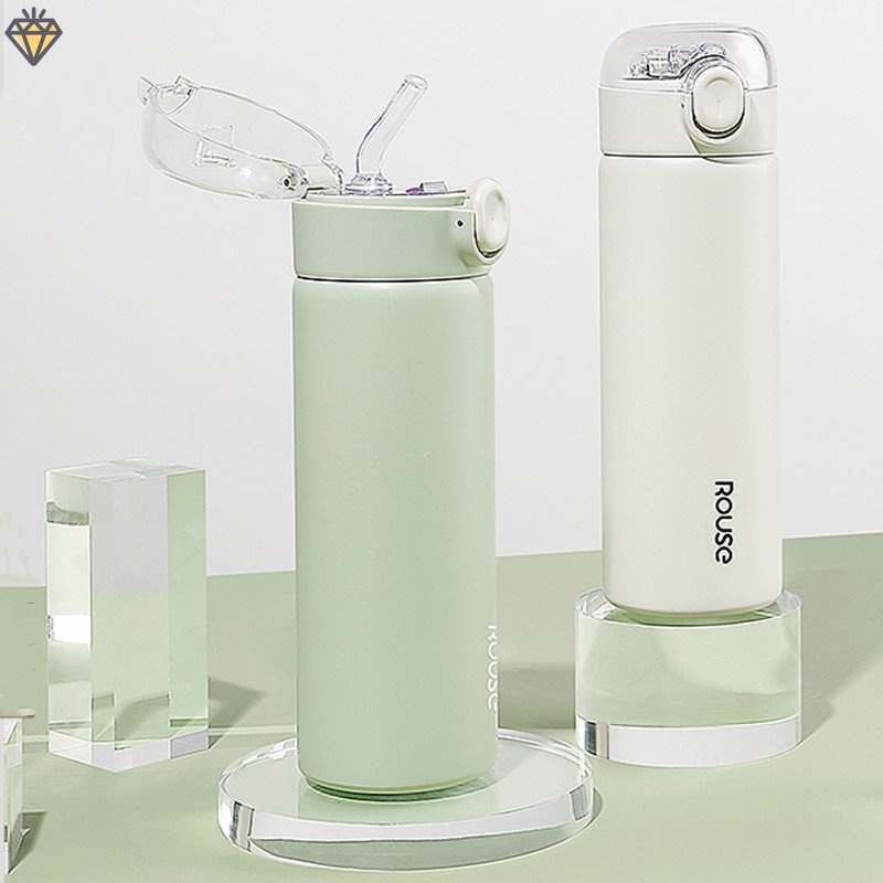 Garrafa Térmica De Aço Inoxidável Com Canudo Para Água Portátil 380ml YUE