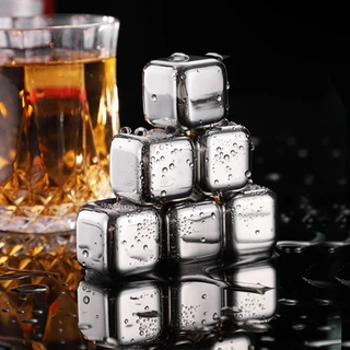 Impressione Seus Amigos Com Cubos De Gelo Reutilizáveis De Aço Inoxidável Perfeitos Para Festas E Entretenimento "