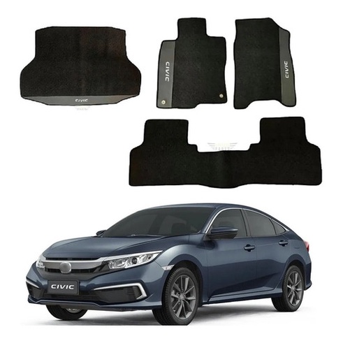 Kit Civic 2017 2018 2019 G10 Tapetes E Porta Malas Borracha