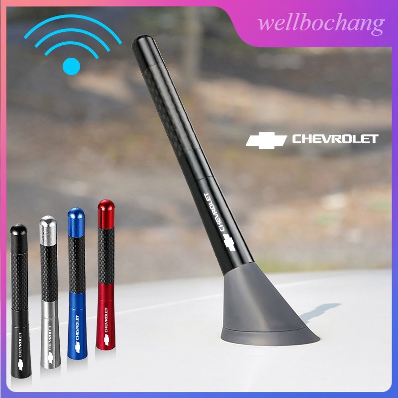 【 Ready Stock 】 Creative Antena De Teto Para Carro 4 Opção De Cor Metálico AM/FM Rádio Aéreo Chevrolet Captiva Colorado Cruze Spark Malibu Trax Aveo