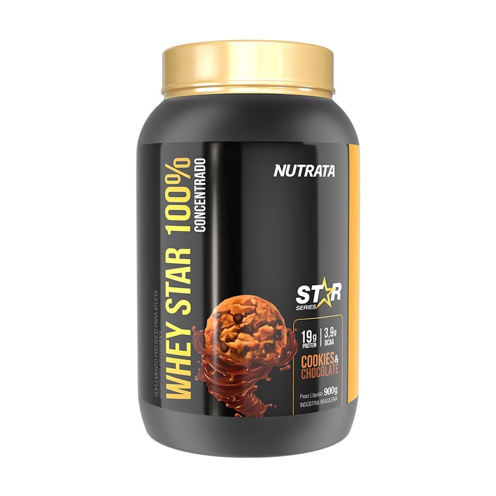 Whey Star 100% – 900g Cookies e Chocolate – Nutrata