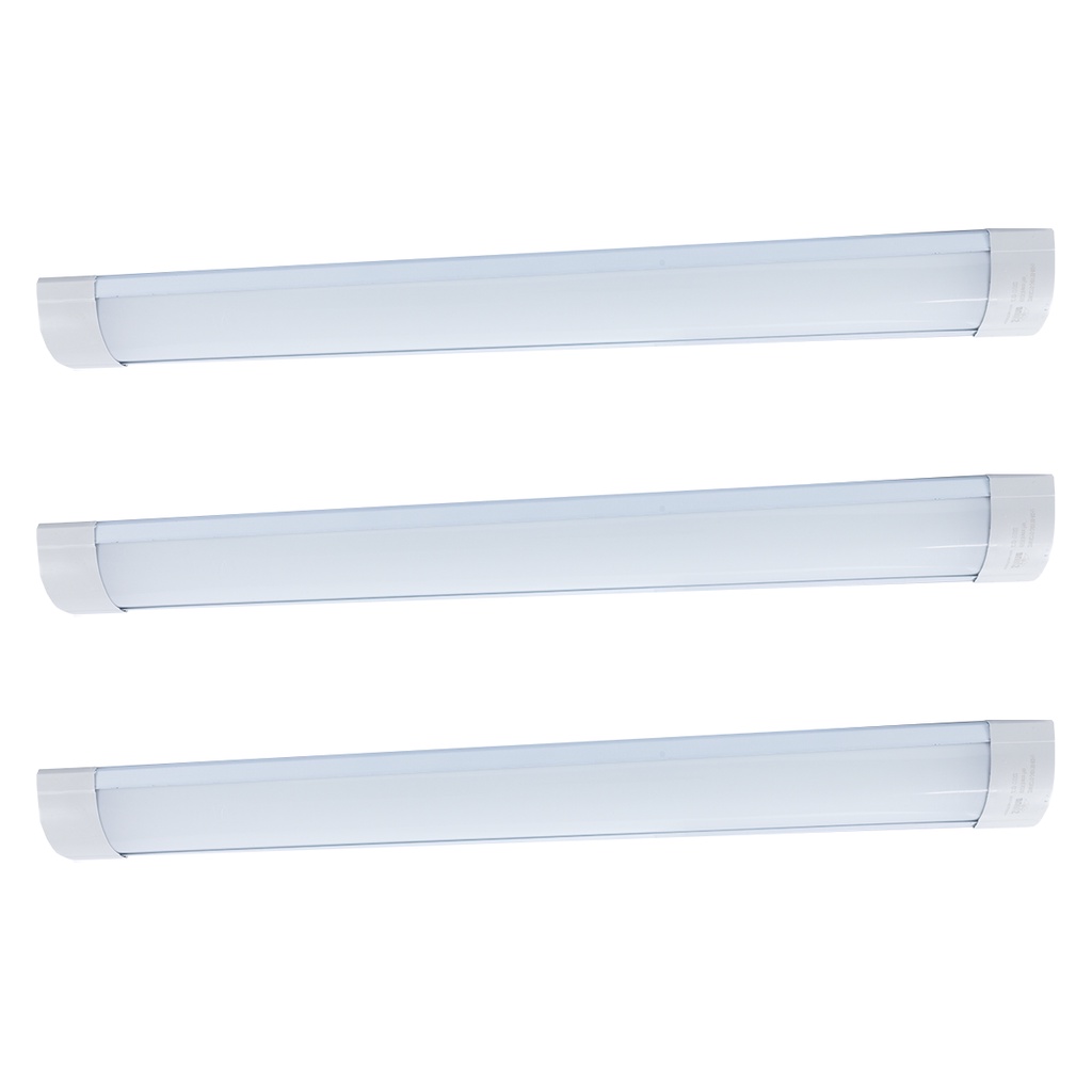 Kit 3 Lampada Led Slim 36w Tubular 120cm Luminaria Bivolt Branco Frio ...