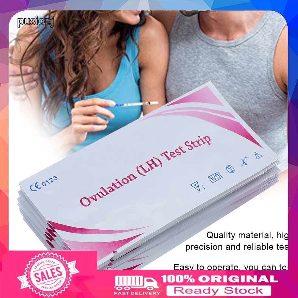 PUSIO 10Pcs Tiras De Teste De Ovulação Gravidez Monitor De Detecção De ...