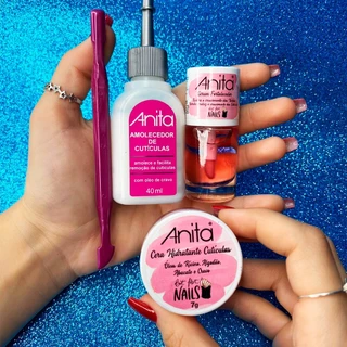 Kit Tratamento Unhas Anita + Espátula Dupla Santa Clara 4un