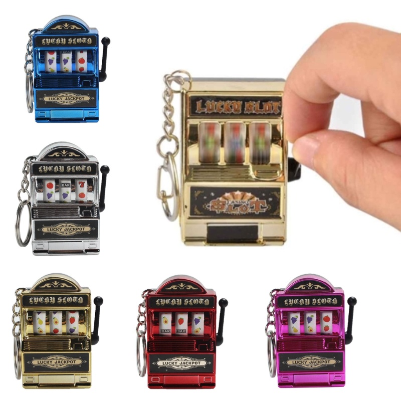 Zona Máquina Jogo Ranhuras Chaveiros Cassino Charm Jackpot Bolso