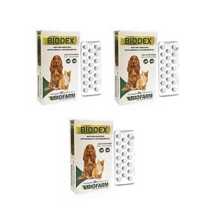 Kit 3 Biodex Comprimidos Antialérgicos para Cães e Gatos