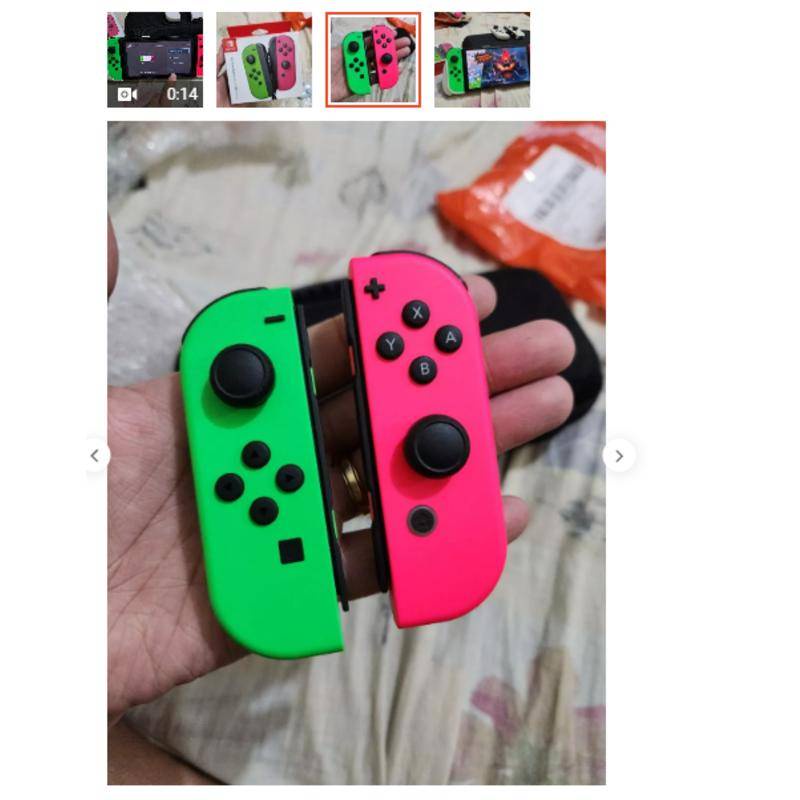 Controladores Nintendo Switch Joy-Con Neon Verde Rosa L R | Shopee