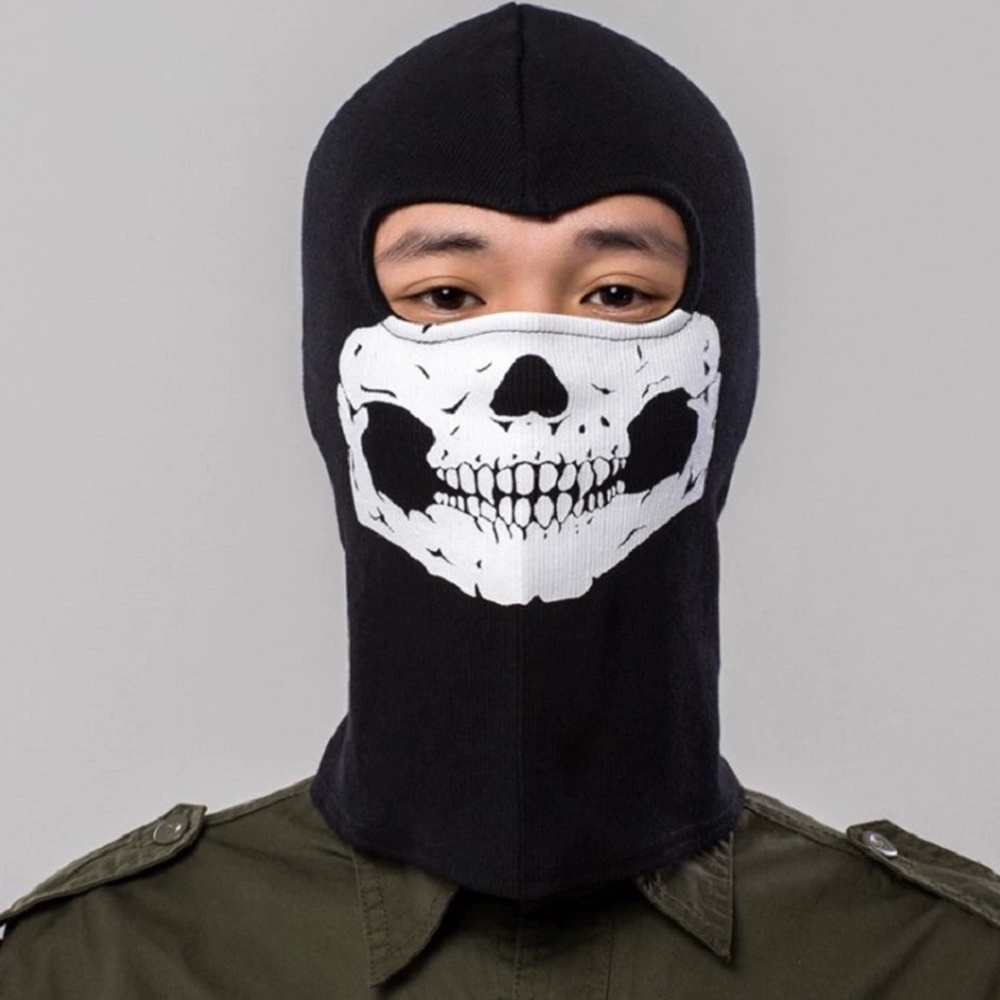 Máscara Para Motocicleta Balaclava Facial Completa Skull Black Ghosts ...