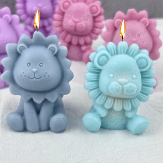 Fofo De Silicone De Leão Molde De Velas Sabonete Feito À Mão De Aromaterapia Kit De Resina De Gesso Para Fazer Bolo De Chocolate Cozimento De Gelo Home Gift