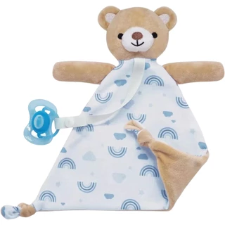 Ursinho Com Prendedor De Chupeta - Azul 14558 - Buba