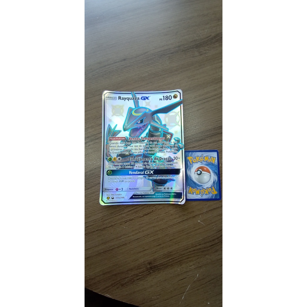 Pokemon Rayquaza Gx Shiny Promo Sol E Lua Destinos Ocultos