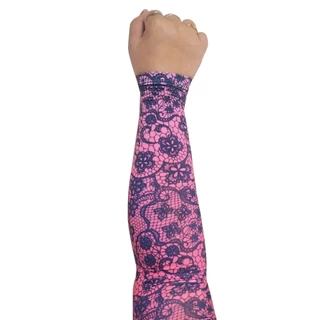 Par de Manguito Muhu Flores que Voam Rosa Manga Para Braços Esportivo Unissex Proteção Solar UV50+ Segunda Pele Mangote Vôlei