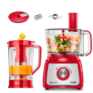 Multiprocessador Mondial Turbo Chef Vermelho MPN-01-R 127V