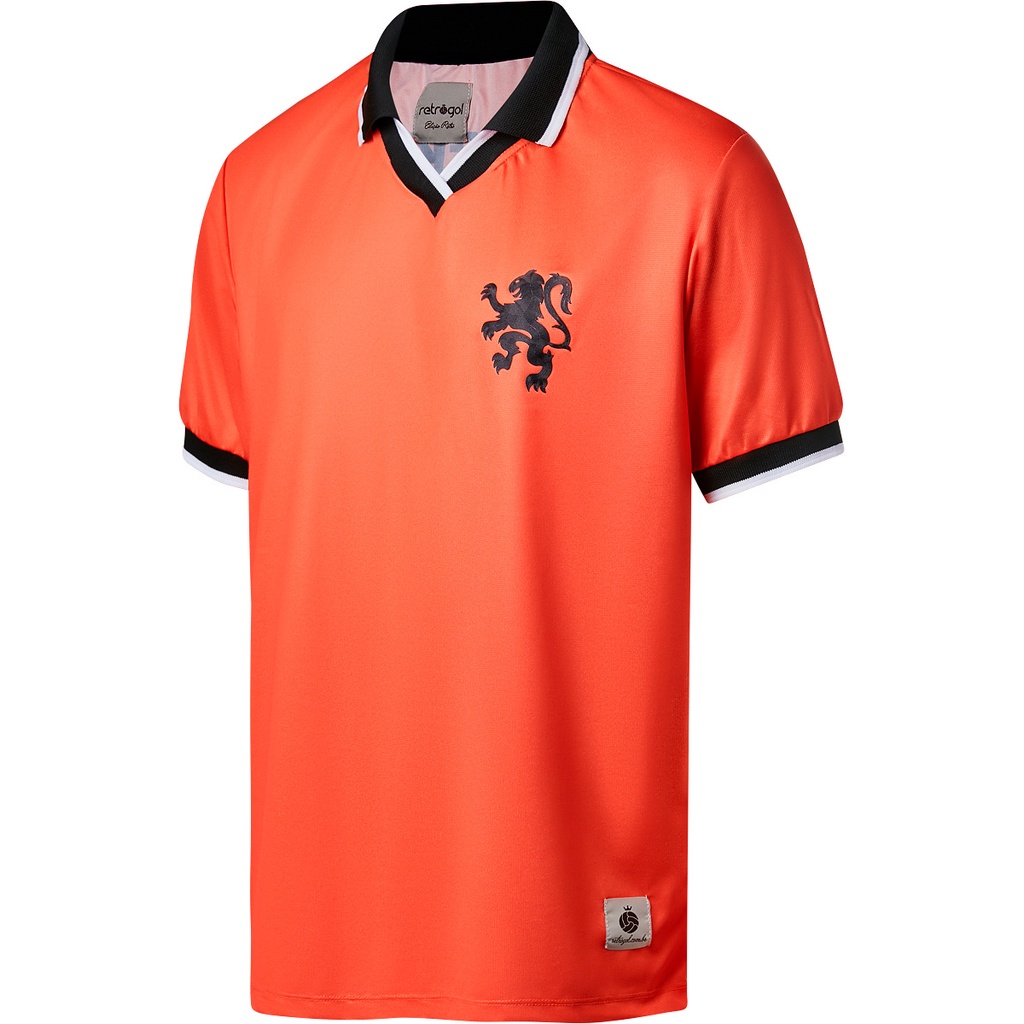 Camisa Polo Holanda Retrô 1998 Bergkamp Masculina