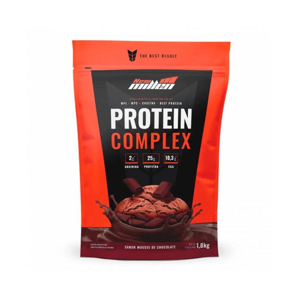 Protein Complex 1,8kg New Millen Sabor Chocolate Blend de Proteínas Whey