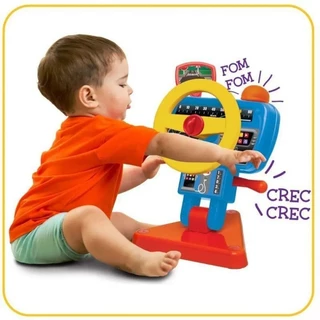 Volante Infantil Bibi Fomfom Bebe Som Buzina Retrovisor Elka