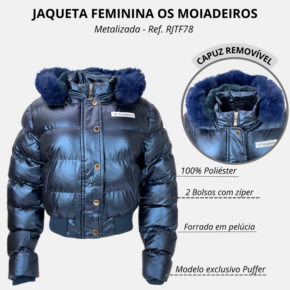 Yitimoky-Casaco acolchoado azul feminino, jaqueta grande, moda