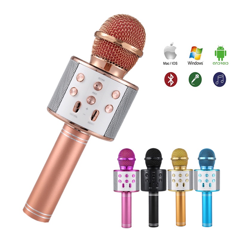 Microfone Bluetooth Gravador Sem Fio Karaoke Alto Falante Youtuber Reporter Shopee Brasil