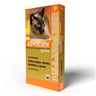 Antipulgas Advocate Gatos até 4kg 3 pipetas