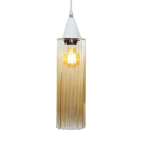 Lustre Pendente Taschibra Anne Canelado E27 Conhaque Bivolt