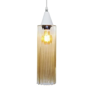 Lustre Pendente Taschibra Anne Canelado E27 Conhaque Bivolt