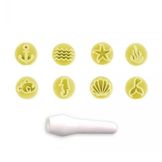 Kit Carimbo Marcador Fundo do Mar Amarelo - 8 Unidades - BlueStar - Rizzo Confeitaria em Oferta na Shopee