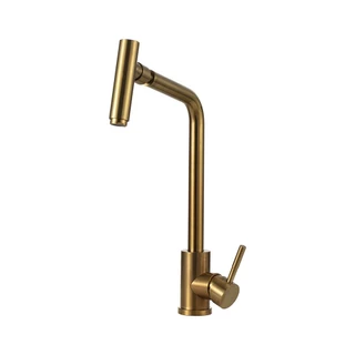 Torneira Para Cozinha Gourmet Misturador Monocomando Aço Inox 304 Utinga Pingoo - Dourado em Oferta na Shopee