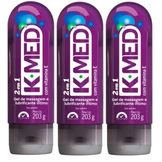 Cimed K-med (2 em 1) Lubrificante Íntimo 200ml Gel Massagem e Prazer Sexual-Kit com 3 Lubrificantes em Oferta na Shopee