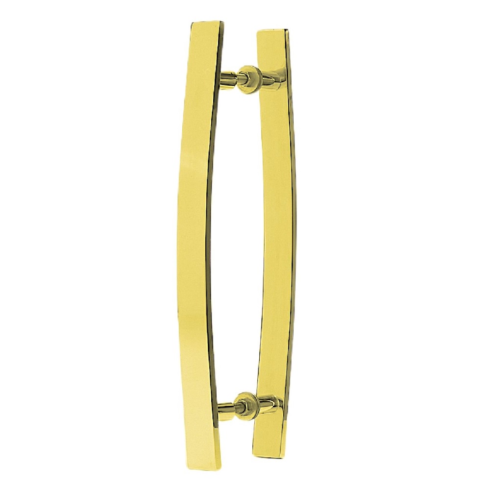 Puxador Para Portas Madeira / Vidro Curvo Dourado | Shopee Brasil