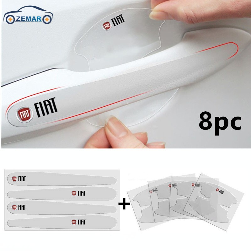 8Pcs Fiat Transparente Porta De Carro Adesivos Protetores De Filmes Anti-Riscos Para Uno Toro 500 Bravo Punto Palio Argo Stilo Strada Mobi