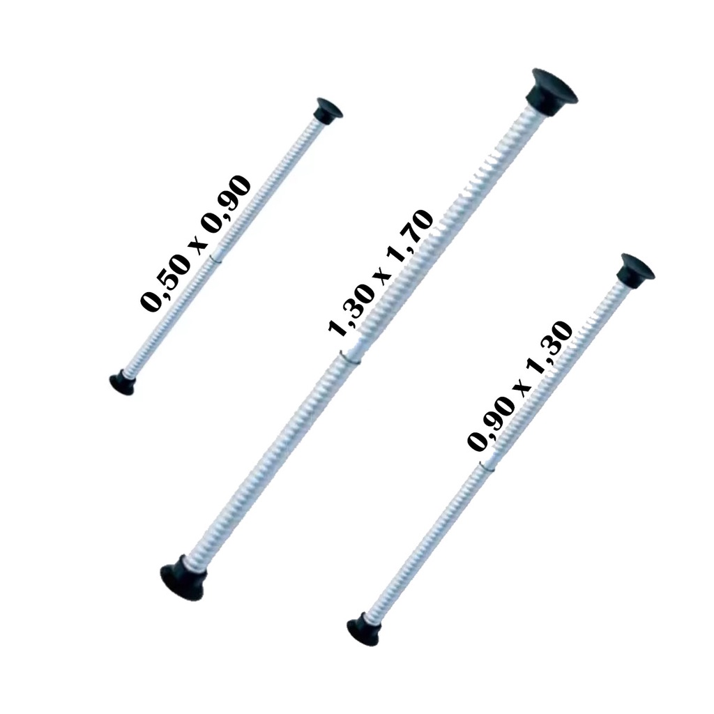 Varão Regulável Tubo Extensível para Cortina de Box Pia