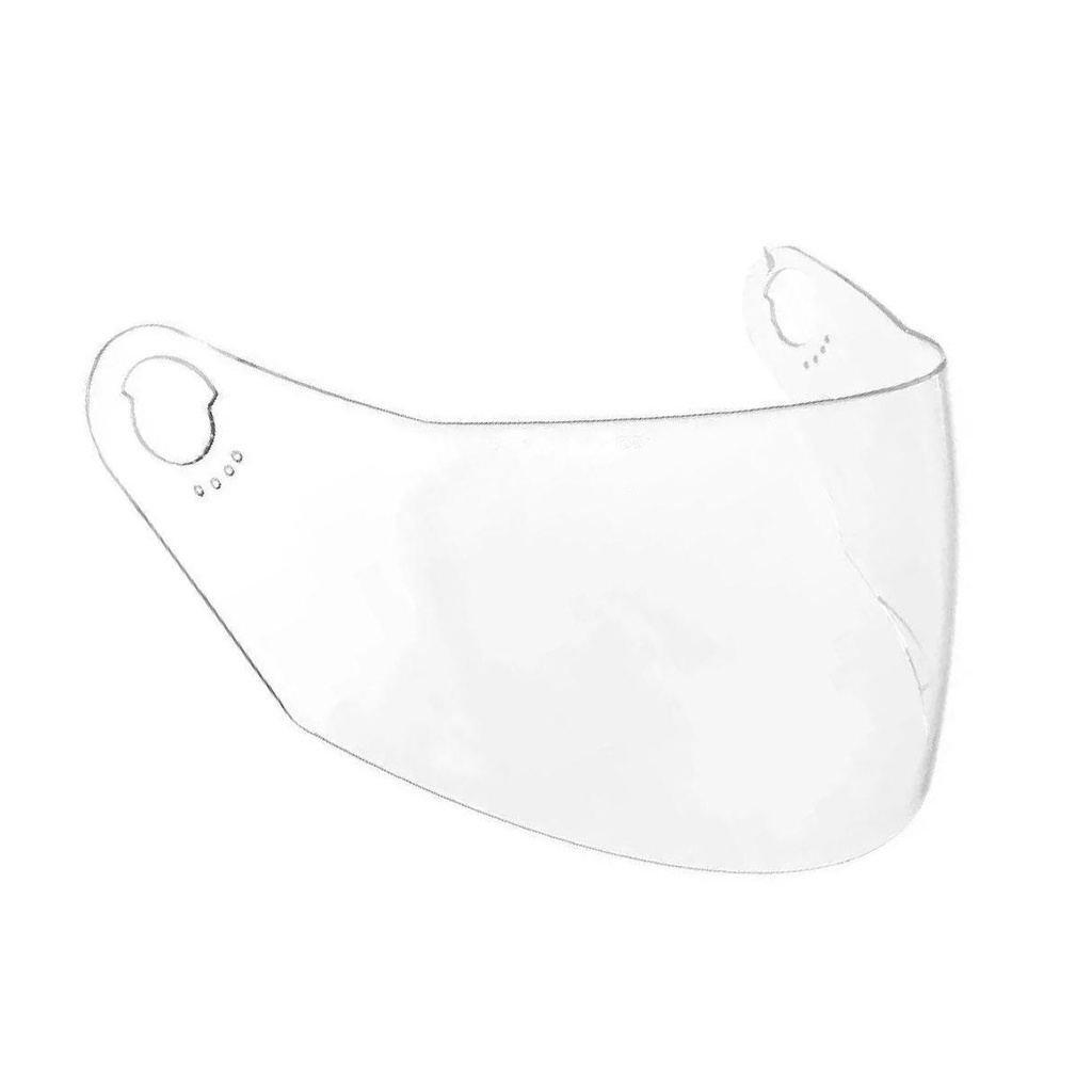 Viseira Cristal Capacete Moto Pro Tork R8 R8 Air 2,0mm Original