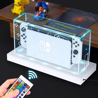 Novo Clear Dust Cover para Nintendo Switch Oled Proteção Capa Protetora Manga Acrílica Caixa de Exposição Shell Ns Jogos Acessórios