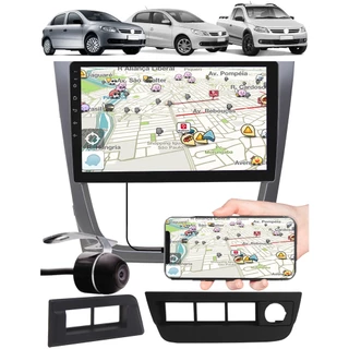 Multimídia 9" Polegadas Vw Gol Saveiro Voyage G5 Espelhamento USB Bluetooth + Moldura Painel + Câmera de Ré