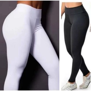 LEGGINS EM MALHA COTTON BRANCA,PRETA ,BORDO