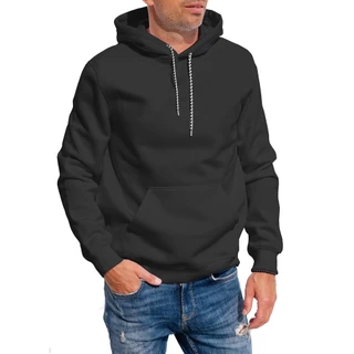 Blusa Moletom Canguru com Capuz Liso Sem Estampa Unissex Feminino Masculino Adulto