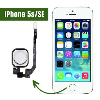 Botão home início compatível com iPhone 5S e SE branco