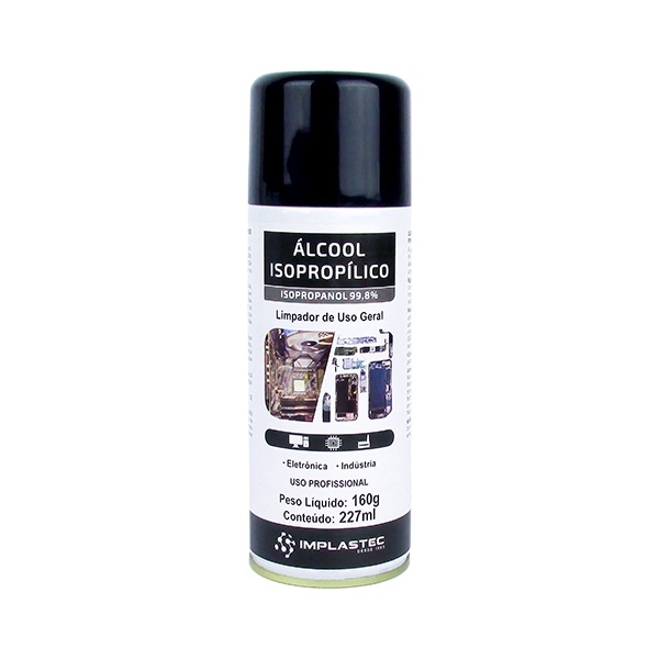 Alcool Isopropilico em Aerossol Implastec 227ml