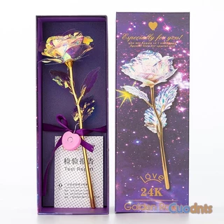 Buquê De Rosas Brilhantes De LED Folha De Ouro 24K/Decoração De Casamento/dia das mães presente