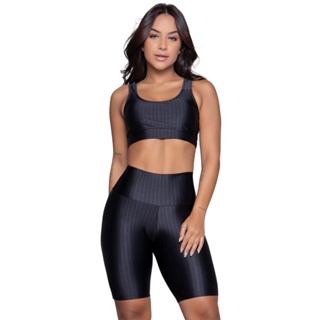 Bermuda Vekyo Legging Fitness Preta