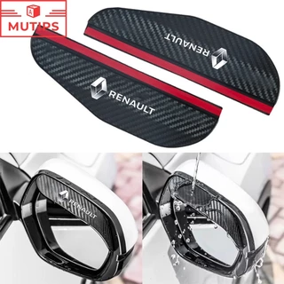 Renault 2Pcs Espelho Retrovisor Do Carro De Fibra De Carbono Visor Protetor De Sobrancelhas De Chuva Adesivo Para Megane 2 Sandero Kwid Logan Clio Fluence Duster Captur Scenic Kiger Koleos
