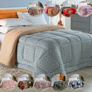 COBERTOR COBERDROM Manta Alta La Sherpa 180 Grosso GRNDE KING Size Estampado