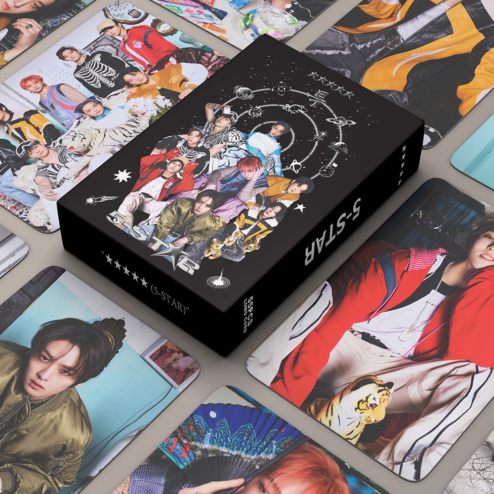 KPOP 55pcs/box Stray Kids Photocards 5-STAR LOMO Cartão Postal De ...