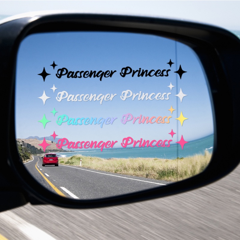 Passenger Princess Star Car Mirror Sticker Decalque Espelho Vista Traseira  Auto Veículo Vinil Decoração Para Todos Os Carros