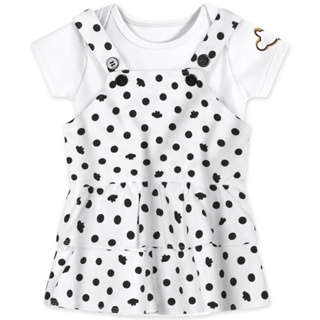 Conjunto Body e Jardineira Bebê Menina Lilica